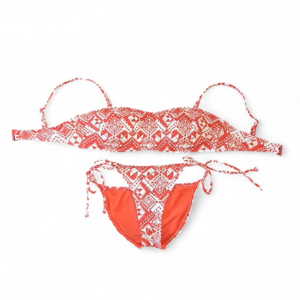 Red and orange Bikini Set